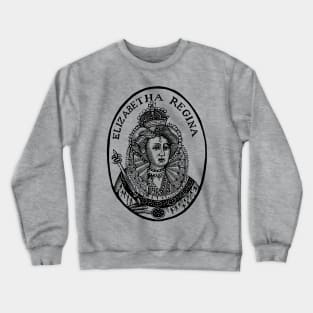 Woodcut Queen Elizabeth I Portrait Crewneck Sweatshirt